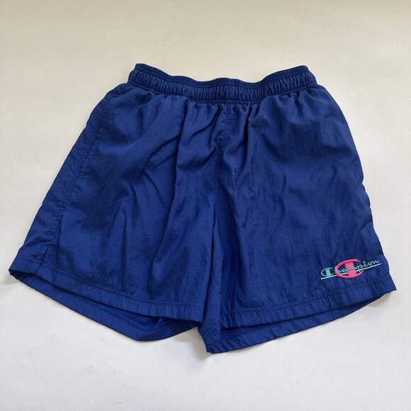 Vintage Champion Nylon Shorts Embroidered Spelled out Logo Y2K Retro 90s - Picture 1 of 11